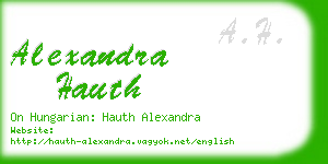 alexandra hauth business card